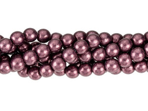 Czech Glass 6mm ColorTrends Saturated Metallic Red Pear Round Bead Strand (50pc Strand) by Starman Czech Glass 6mm ColorTrends Saturated Metallic Red Pear Round Bead Strand (50pc Strand) by Starman