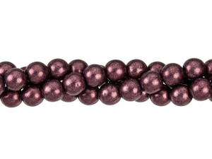 Czech Glass 6mm ColorTrends Saturated Metallic Red Pear Top-Drilled Round Bead (25pc Strand) by Starman Czech Glass 6mm ColorTrends Saturated Metallic Red Pear Top-Drilled Round Bead (25pc Strand) by Starman