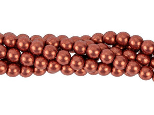 Czech Glass 6mm ColorTrends Saturated Metallic Valiant Poppy Round Bead Strand (50pc Strand) by Starman Czech Glass 6mm ColorTrends Saturated Metallic Valiant Poppy Round Bead Strand (50pc Strand) by Starman