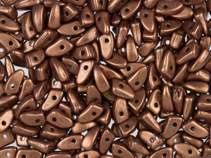 Czech Glass 6mm ColorTrends: Saturated Metallic Potter's Clay Prong Bead 2.5-Inch Tube by Starman Czech Glass 6mm ColorTrends: Saturated Metallic Potter's Clay Prong Bead 2.5-Inch Tube by Starman