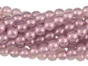 Czech Glass 6mm Cosmic Twinkle Medium Amethyst Round Bead Strand by Starman Czech Glass 6mm Cosmic Twinkle Medium Amethyst Round Bead Strand by Starman