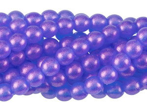 Czech Glass 6mm Cosmic Twinkle Sapphire Round Bead Strand by Starman Czech Glass 6mm Cosmic Twinkle Sapphire Round Bead Strand by Starman