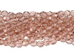 Czech Glass 6mm French Rose (Irregular) Fire-Polish Bead Strand by Starman Czech Glass 6mm French Rose (Irregular) Fire-Polish Bead Strand by Starman