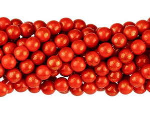 Cherry Red Durk Czech Round Glass Beads - Jesse James Beads