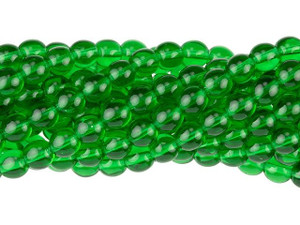 Czech Glass 6mm Green Emerald Round Bead Strand by Starman Czech Glass 6mm Green Emerald Round Bead Strand by Starman
