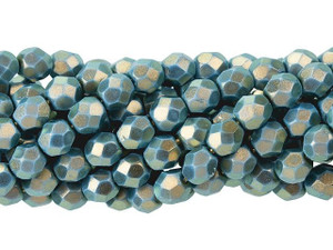 Czech Glass 6mm Halo Ethereal Shadows Fire-Polish Bead Strand by Starman Czech Glass 6mm Halo Ethereal Shadows Fire-Polish Bead Strand by Starman