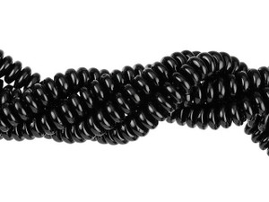 Czech Glass 6mm Jet Rondelle Bead Strand by Starman Czech Glass 6mm Jet Rondelle Bead Strand by Starman