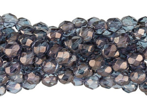 Czech Glass 6mm Luster Fire-Polish Bead Strand by Starman Czech Glass 6mm Luster Fire-Polish Bead Strand by Starman