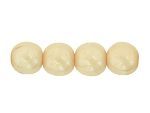 Czech Glass 6mm Luster Opaque Champagne Round Bead Strand by Starman