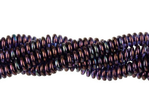 Czech Glass 6mm Luster Transparent Dark Amethyst Rondelle Bead Strand by Starman Czech Glass 6mm Luster Transparent Dark Amethyst Rondelle Bead Strand by Starman