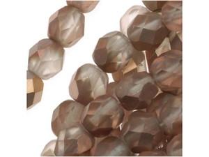 Czech Glass 6mm Matte Apollo Gold Fire-Polish Bead Strand by Starman Czech Glass 6mm Matte Apollo Gold Fire-Polish Bead Strand by Starman