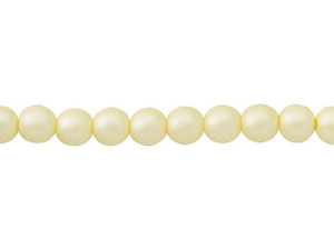 Czech Glass 6mm Matte Cream Round Glass Pearl Bead Strand by Starman Czech Glass 6mm Matte Cream Round Glass Pearl Bead Strand by Starman