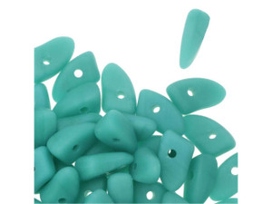 Czech Glass 6mm Matte Turquoise Prong Bead 2.5-Inch Tube by Starman Czech Glass 6mm Matte Turquoise Prong Bead 2.5-Inch Tube by Starman
