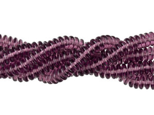 Czech Glass 6mm Medium Amethyst Rondelle Bead Strand by Starman Czech Glass 6mm Medium Amethyst Rondelle Bead Strand by Starman