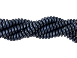 Czech Glass 6mm Metallic Suede Dark Blue Rondelle Bead Strand by Starman Czech Glass 6mm Metallic Suede Dark Blue Rondelle Bead Strand by Starman