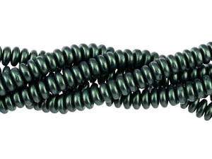 Czech Glass 6mm Metallic Suede Dark Forest Rondelle Bead Strand by Starman Czech Glass 6mm Metallic Suede Dark Forest Rondelle Bead Strand by Starman