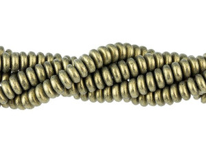 Czech Glass 6mm Metallic Suede Gold Rondelle Bead Strand by Starman Czech Glass 6mm Metallic Suede Gold Rondelle Bead Strand by Starman