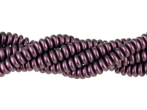 Czech Glass 6mm Metallic Suede Pink Rondelle Bead Strand by Starman Czech Glass 6mm Metallic Suede Pink Rondelle Bead Strand by Starman