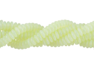 Czech Glass 6mm Milky Jonquil Rondelle Bead Strand by Starman Czech Glass 6mm Milky Jonquil Rondelle Bead Strand by Starman