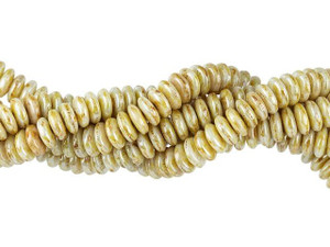Czech Glass 6mm Opaque Luster Picasso Rondelle Bead Strand by Starman Czech Glass 6mm Opaque Luster Picasso Rondelle Bead Strand by Starman