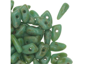 Czech Glass 6mm Opaque Turquoise Picasso Prong Bead 2.5-Inch Tube by Starman Czech Glass 6mm Opaque Turquoise Picasso Prong Bead 2.5-Inch Tube by Starman