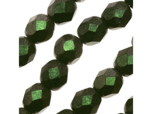 Czech Glass 6mm Polychrome - Olive Mauve Fire-Polish Bead Strand by Starman Czech Glass 6mm Polychrome - Olive Mauve Fire-Polish Bead Strand by Starman