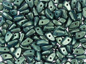 Czech Glass 6mm Polychrome Aqua Teal Prong Bead 2.5-Inch Tube by Starman Czech Glass 6mm Polychrome Aqua Teal Prong Bead 2.5-Inch Tube by Starman