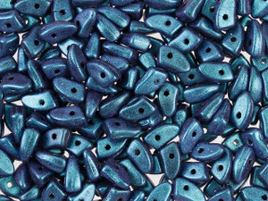 Czech Glass 6mm Polychrome Indigo Orchid Prong Bead 2.5-Inch Tube by Starman Czech Glass 6mm Polychrome Indigo Orchid Prong Bead 2.5-Inch Tube by Starman