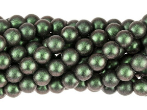 Czech Glass 6mm Polychrome Olive Mauve Round Bead Strand by Starman Czech Glass 6mm Polychrome Olive Mauve Round Bead Strand by Starman