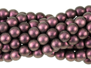 Czech Glass 6mm Polychrome Pink Olive Round Bead Strand by Starman Czech Glass 6mm Polychrome Pink Olive Round Bead Strand by Starman