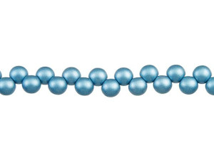 Czech Glass 6mm Satin Metallic Arctic Blue Top-Drilled Round Bead Strand by Starman Czech Glass 6mm Satin Metallic Arctic Blue Top-Drilled Round Bead Strand by Starman