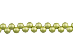 Czech Glass 6mm Satin Metallic Chartreuse Top-Drilled Round Bead Strand by Starman Czech Glass 6mm Satin Metallic Chartreuse Top-Drilled Round Bead Strand by Starman