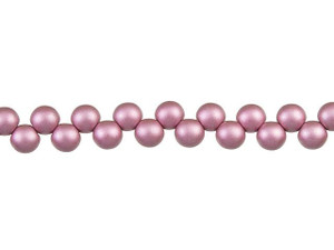 Czech Glass 6mm Satin Metallic Rouge Top-Drilled Round Bead Strand by Starman Czech Glass 6mm Satin Metallic Rouge Top-Drilled Round Bead Strand by Starman