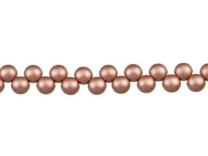 Czech Glass 6mm Satin Metallic Terra Cotta Top-Drilled Round Bead Strand by Starman Czech Glass 6mm Satin Metallic Terra Cotta Top-Drilled Round Bead Strand by Starman