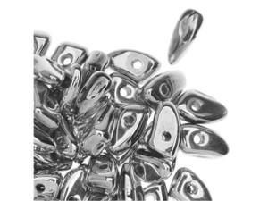 Czech Glass 6mm Silver Prong Bead 2.5-Inch Tube by Starman Czech Glass 6mm Silver Prong Bead 2.5-Inch Tube by Starman