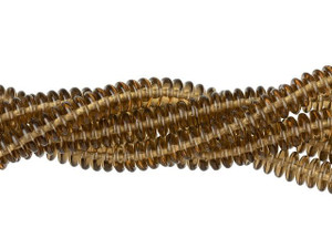 Czech Glass 6mm Smoky Topaz Rondelle Bead Strand by Starman Czech Glass 6mm Smoky Topaz Rondelle Bead Strand by Starman