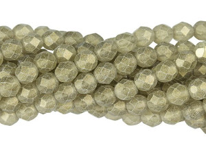 Czech Glass 6mm Sueded Gold Black Diamond Fire-Polish Bead Strand by Starman Czech Glass 6mm Sueded Gold Black Diamond Fire-Polish Bead Strand by Starman