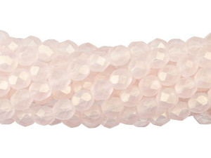 Czech Glass 6mm Sueded Gold Rosaline Fire-Polish Bead Strand by Starman Czech Glass 6mm Sueded Gold Rosaline Fire-Polish Bead Strand by Starman