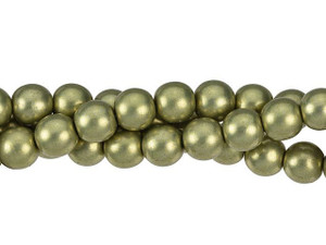 Czech Glass 8mm ColorTrends Saturated Metallic Limelight Round Bead Strand (25pc Strand) by Starman Czech Glass 8mm ColorTrends Saturated Metallic Limelight Round Bead Strand (25pc Strand) by Starman