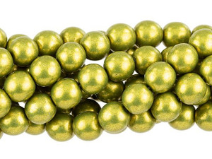 Czech Glass 8mm ColorTrends Saturated Metallic Meadowlark Round Bead Strand by Starman Czech Glass 8mm ColorTrends Saturated Metallic Meadowlark Round Bead Strand by Starman
