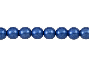Czech Glass 8mm ColorTrends Saturated Metallic Navy Peony Round Bead Strand by Starman Czech Glass 8mm ColorTrends Saturated Metallic Navy Peony Round Bead Strand by Starman