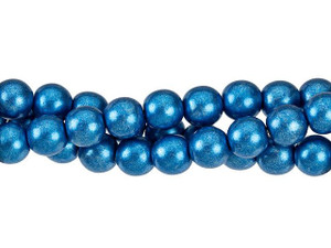 Czech Glass 8mm ColorTrends Saturated Metallic Nebulas Blue Round Bead Strand (25pc Strand) by Starman Czech Glass 8mm ColorTrends Saturated Metallic Nebulas Blue Round Bead Strand (25pc Strand) by Starman