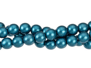 Czech Glass 8mm ColorTrends Saturated Metallic Quetzal Green Round Bead Strand (25pc Strand) by Starman Czech Glass 8mm ColorTrends Saturated Metallic Quetzal Green Round Bead Strand (25pc Strand) by Starman