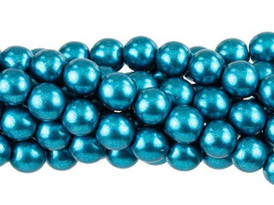 Czech Glass 8mm ColorTrends Saturated Metallic Shaded Spruce Round Bead Strand by Starman Czech Glass 8mm ColorTrends Saturated Metallic Shaded Spruce Round Bead Strand by Starman