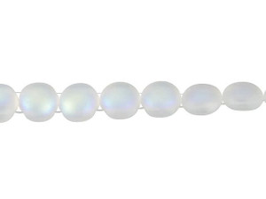 Czech Glass 8mm Crystal AB 2-Hole Candy Bead Strand