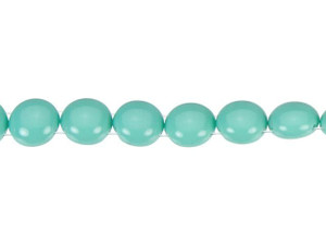 Preciosa Two Hole 8mm Candy Beads Opaque Blue Turquoise (15 beads