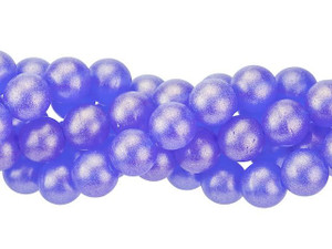 Czech Glass 8mm Sueded Gold Sapphire Round Bead Strand by Starman Czech Glass 8mm Sueded Gold Sapphire Round Bead Strand by Starman