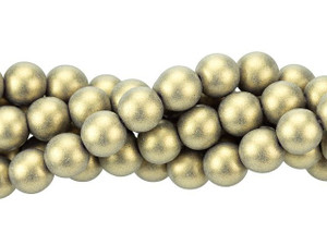 Czech Glass 8mm Sueded Gold Tanzanite Round Bead Strand by Starman Czech Glass 8mm Sueded Gold Tanzanite Round Bead Strand by Starman