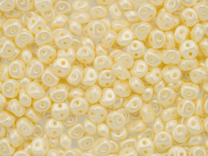 Czech Glass Es-O Mini 2-Hole Bead 4mm Cream Airy Pearl 8g Bag Czech Glass Es-O Mini 2-Hole Bead 4mm Cream Airy Pearl 8g Bag