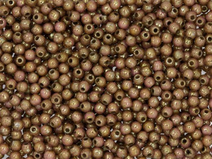 Czech Glass Luster Opaque Rose/Gold Topaz Half-Drilled 2mm Round Glass Finial Bead 2.5-Inch Tube by Starman Czech Glass Luster Opaque Rose/Gold Topaz Half-Drilled 2mm Round Glass Finial Bead 2.5-Inch Tube by Starman